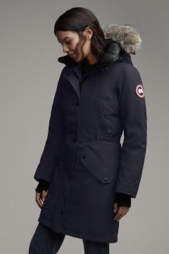 Chamarras Canada Goose Mujer Outlet - Ellesmere Abrigos Azul Marino QC7142983